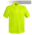 HI-VIS POLO SHIRT, LIME BIRDSEYE W/PRINTED LOGO L/CH