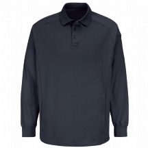 HORACE SMALL NEW DIMENSION POLO L/S NAVY MEN'S, EMBROIDERED SHIELD LOGO L/CH