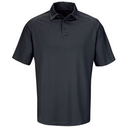 HORACE SMALL SENTRY PERFORMANCE POLO S/S NAVY MEN'S, EMBROIDERED SHIELD LOGO L/CH